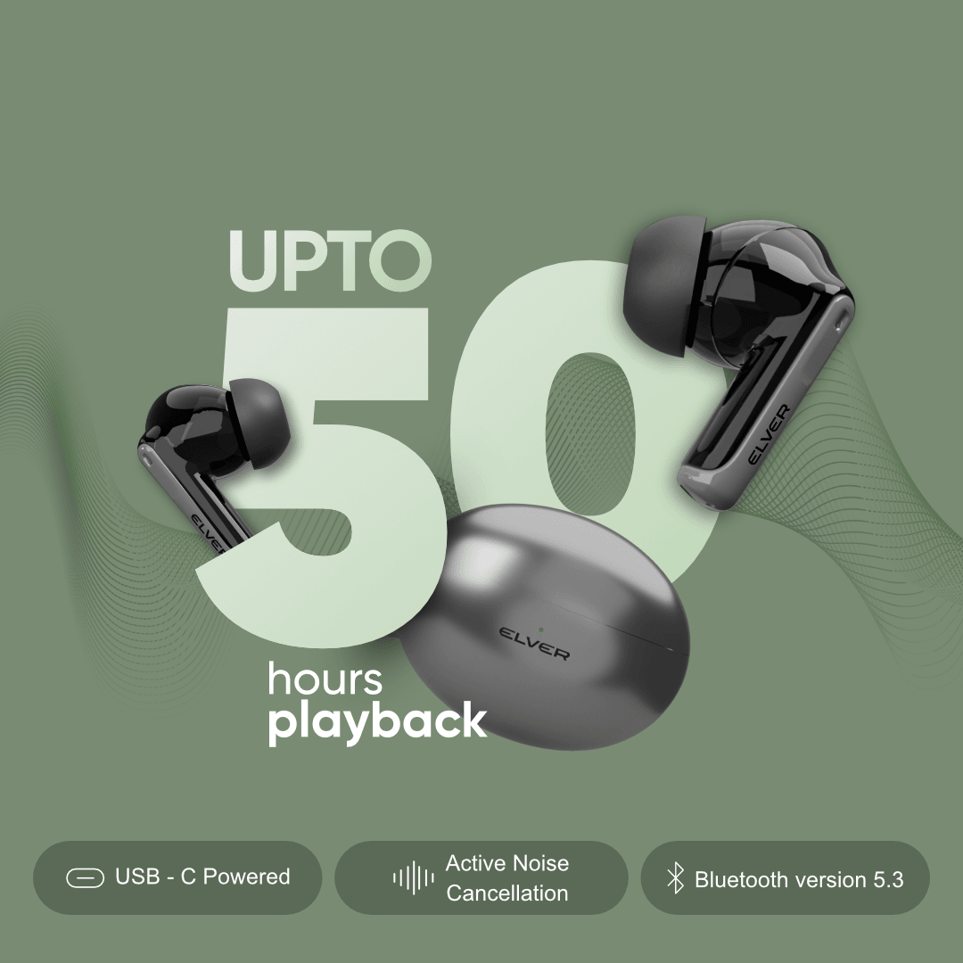 Elver Buds X Dual ANC+ENC True Wireless Earbuds - Elver