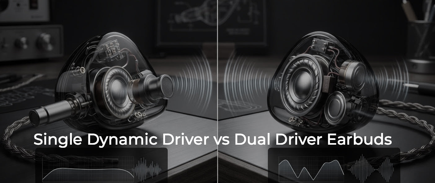 Single Dynamic Driver vs. Dual Driver Earbuds, Explained