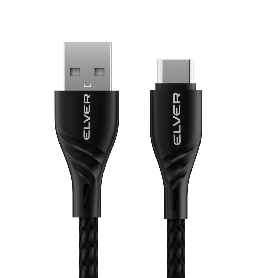 Elver USB-A to Type-C Cable | 1.2M Length, Upto 100w