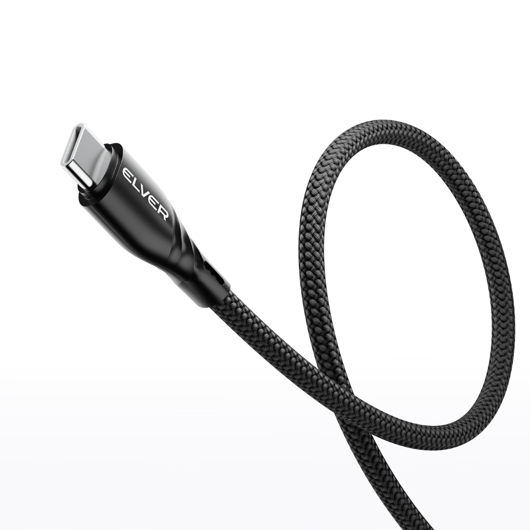Elver Type-C to Type-C Cable | 1.2M Length, Upto 65W