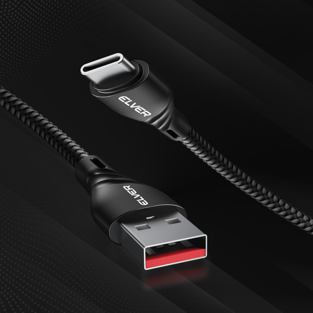 Elver USB-A to Type-C Cable | 1.2M Length, Upto 100w