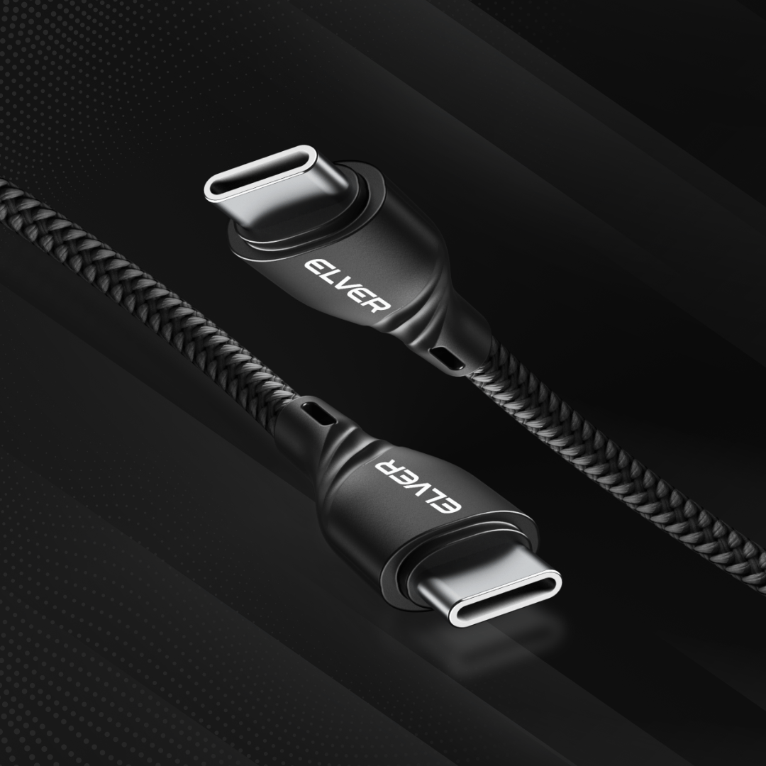 Elver Type-C to Type-C Cable | 1.2M Length, Upto 65W