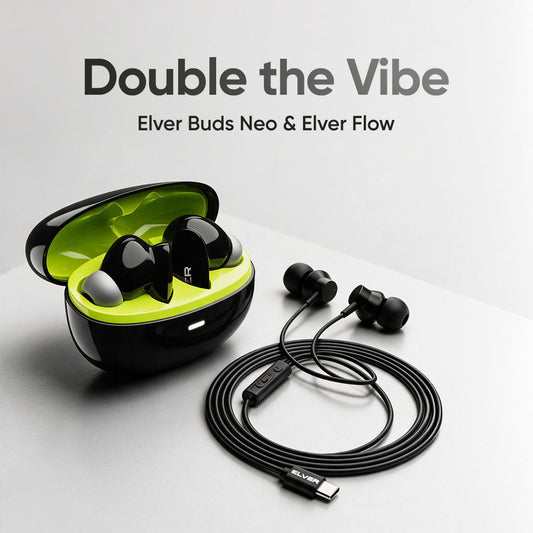 Elver Buds Neo Earbuds + Flow Type-C Earphones