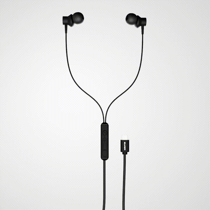Elver Flow Wired Earphones with Type-C Jack & Mic